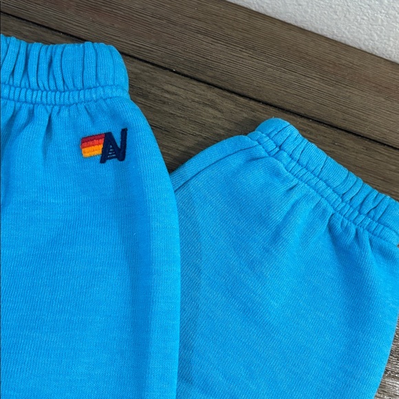 NEW [Aviator Nation] Sweats Casual Sweatpants Joggers in Neon Blue Youth 6 - Picture 8 of 13